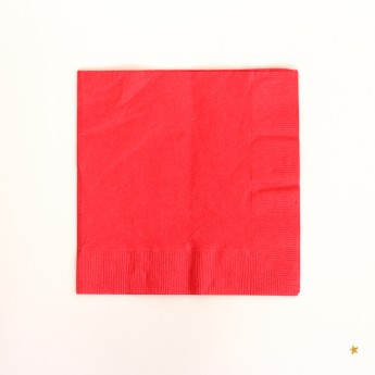 20 serviettes en papier rouges