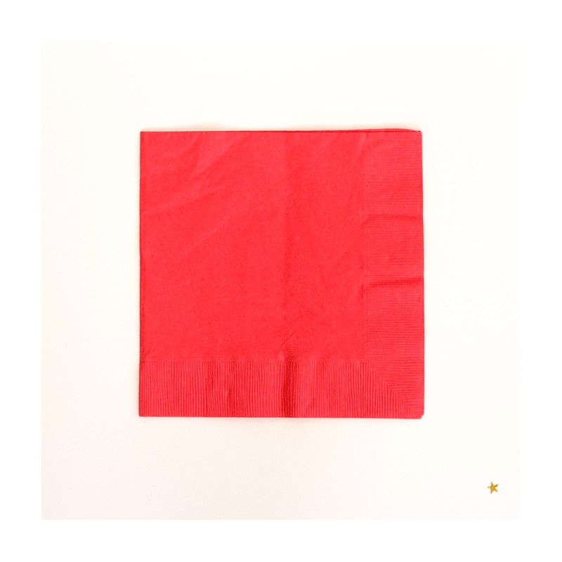 Serviettes en papier rouges - Goûter Anniversaire Enfants
