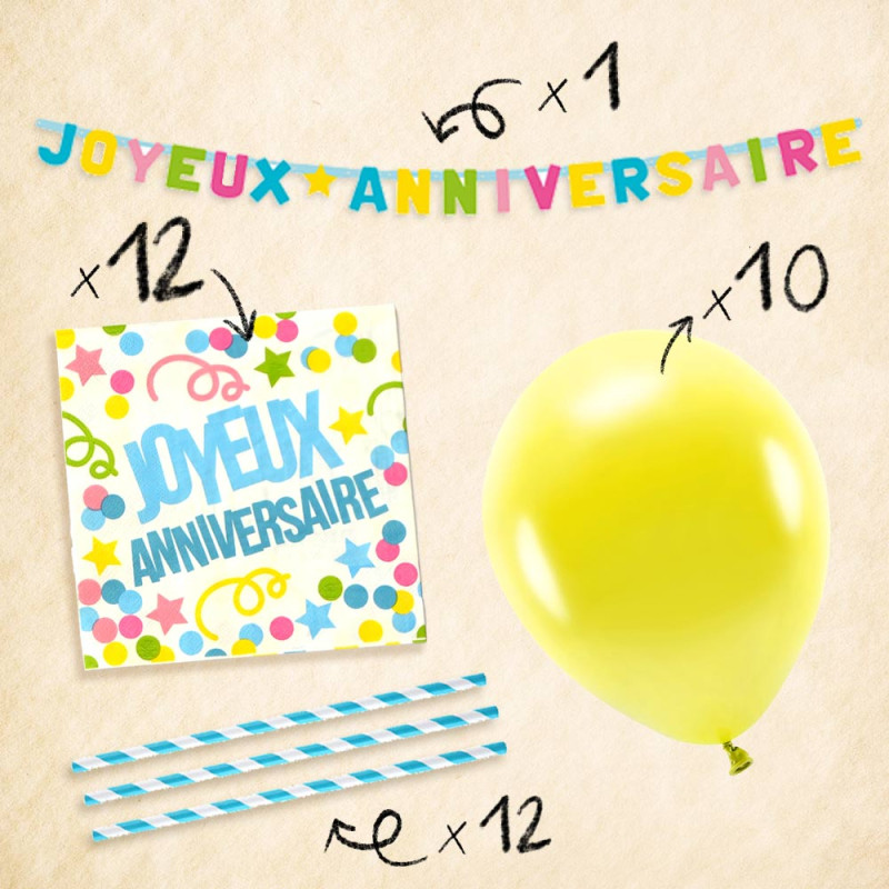 Paquet de fête d'anniversaire de 30 ans Décoration Ballons pour fête de 30  ans.