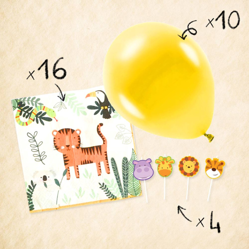 Décorations De Ballons D'animaux De Fête De La Jungle Fête D