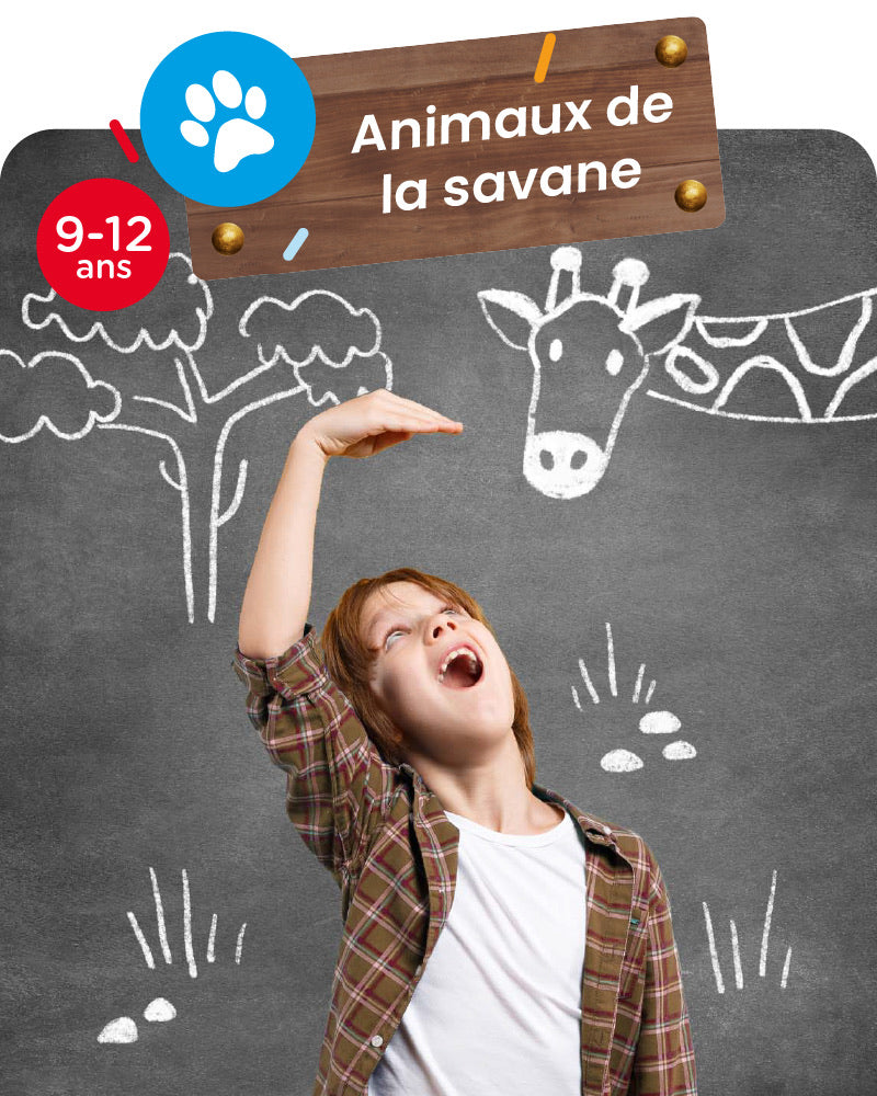 Chasse au trésor à imprimer animaux de la savane 9-12 ans