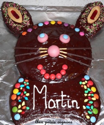 Gâteau 1 an thème Jeannot lapin décoration pâte à sucre pour Hayden qui  fêtait son anniversaire sur Miramas - Frangine et chocolat